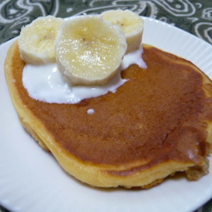 大豆粉パンケーキ バナナヨーグルト乗せ レシピ 作り方 By ヒッキーノンキ 楽天レシピ 大豆粉パンケーキ バナナヨーグルト乗せ レシピ 作り方 By ヒッキーノンキ 楽天レシピ